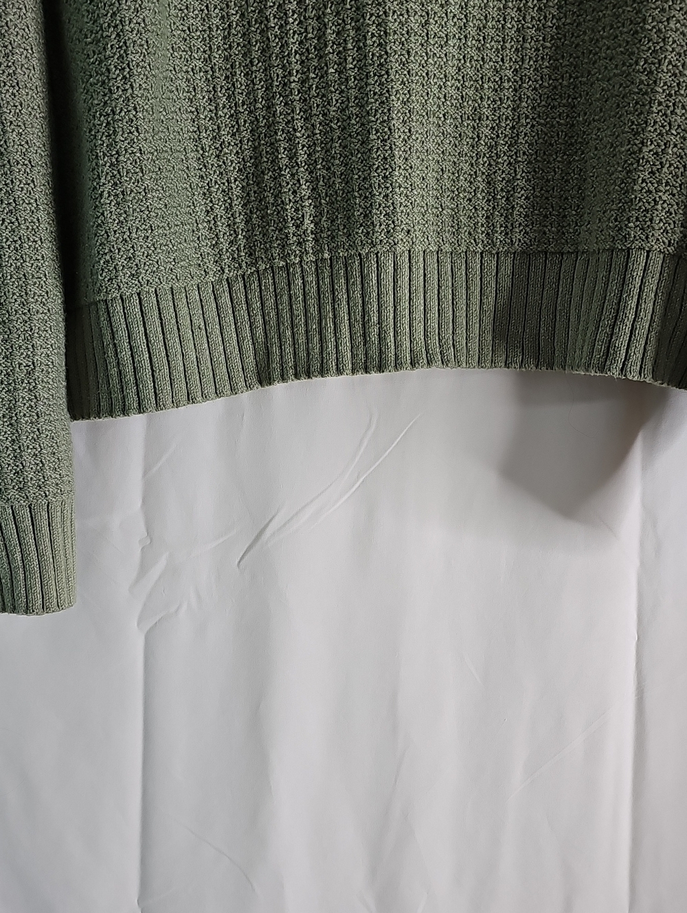 Haute Hippie Olive Sage Waffle-Knit Crewneck Sweater - Picture 4 of 8